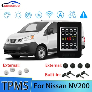 XINSCNUO Eletrônica do Carro sem Fios Para Nissan NV200 TPMS Monitoramento de Pressão dos Pneus Sistema de Sensor Display LCD